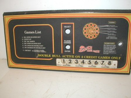 Arachnid (6000 Series) English Mark Darts / Super 6  / Control Panel (Item #150) $34.99
