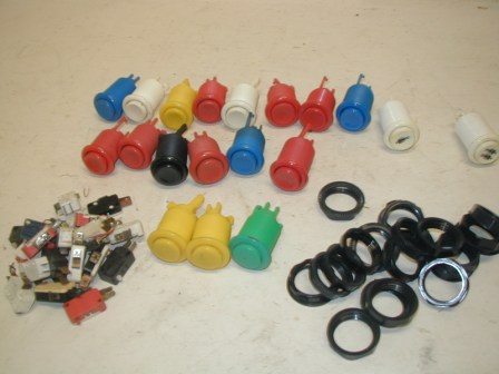 Lot of 20 Used Microswitch Buttons (3 Are Round Top) (item #1) $11.99