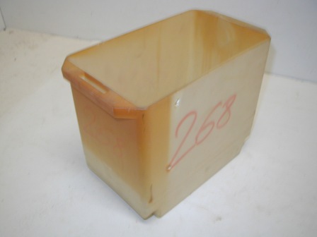 Over / Under Coin Box (2 Small Holes On Side / Writing)  (Item #16) (5 1/2 Wide X 8 Tall X 10 1/4 Deep) $21.99