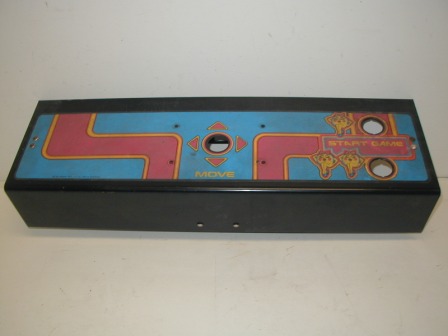 Bally Midway / Ms Pac-Man - Control Panel (Grafiti Scratches In The Black Area Above The Overlay) (Item #9) $94.99