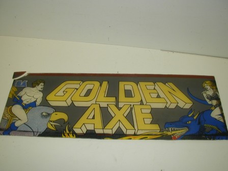Golden Axe Marquee (Broken Upper Left Corner / Tape On Back / Black Spray Paint On Front Lower And Right Edges $19.99