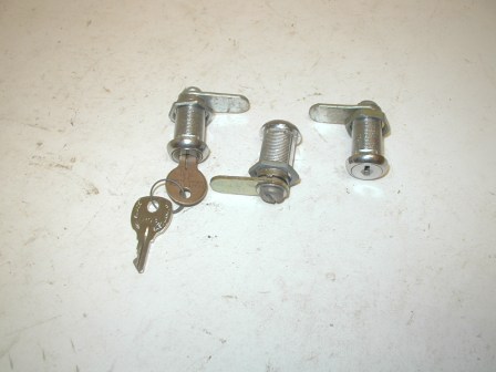 3 Used Locks 1 1/8 With Two Keys (Item #37) $8.49