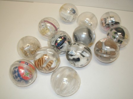 3 Inch Round Ball Type Capsules (Lot Of 13) (With Prizes In All But One) (Item #23) $9.99