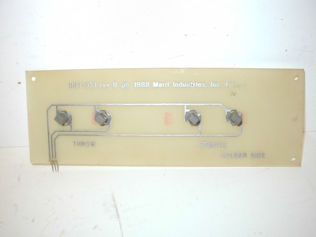 Pub Time Small PCB (DRT-951 / Rev B / 1988) (Untested Sold As Is) (Item #111) $26.99