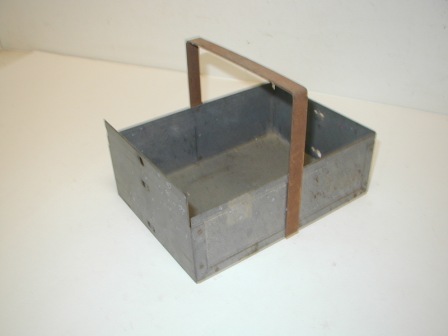 Metal Coin Box (8 3/4 Deep X 6 1/2 Wide X 3 3/4 Tall At Front and 3 Tall At Back) (Item #49) $22.99