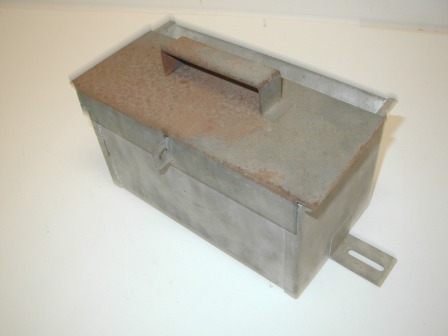 Metal Coin Box With Cover (Rusty) (5 Deep X 9 5/8 Wide X 4 7/8 Tall) (Item #61) $34.99