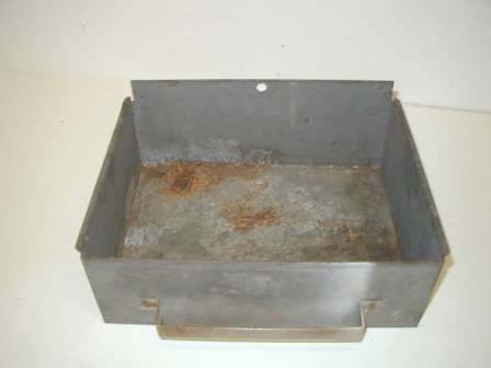 Older Gotlieb Pinball Metal Coin Box (8 1/8 Deep X 10 7/8 Wide X 3 7/8 Tall At Front and 4 9/16 At Back) (Rusty Inside) (Item #26) $27.99