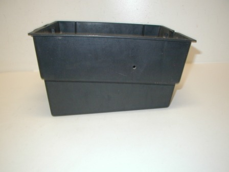 Unknown Plastic Coin Box (11 1/4 Deep with Handle X 9 3/8 Wide X 6 1/4 Tall At Front and 4 15/16 Tall At Back) (Item #37) (Image 2)