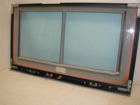 Rowe R 84 Jukebox Lid Glass With Locking Mechanism (No Key For Lock) (Some Cracks In Paint At Bottom Of Glass) (Item #63) (Image 4)