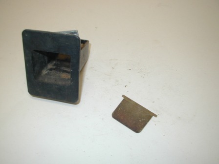 Rowe R85 Jukebox Coin Return Bezel With Mounting Brackets (Dirty / Some Rust On Flap) (Item #22.5) $16.99