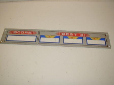 Sega / Subroc 3D Score Board Assembly Plexiglass Front (Item #41) $36.99