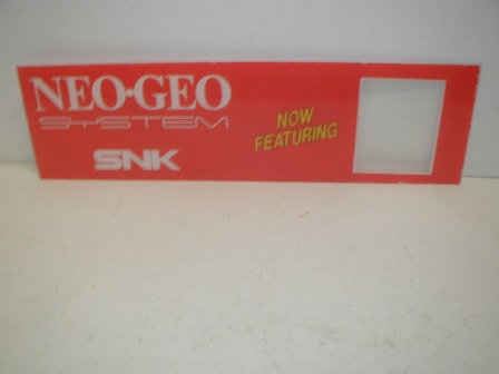 Neo Geo Marquee 2 (Rough Cut On Edges) (6 3/4 X 24) $29.99