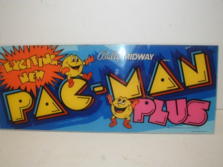 Pac-Man Plus Marquee (Worn Spots Around The 