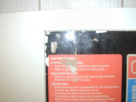 Pole Position 2 Monitor Glass (Bare Spots / Paint Chipping) (Item #25) (Image 5)
