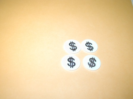 Dollar Symbol (Credit) Logoed Lighted Button Inserts ($ .50 Each)