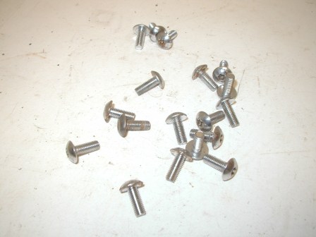 Chrome Tamper Proof Torx (6MM X 5/8) Machine Screws (Lot of 9) (Some Have Rust) (Came From A Namco Dirt Dash Machine) (Item #36) $4.99